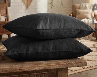 Handgemaakte kussensloop van puur linnen – standaard, queensize, kingsize bed
