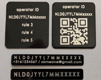 Etiqueta de identificación de operador de aluminio o pegatina autoadhesiva