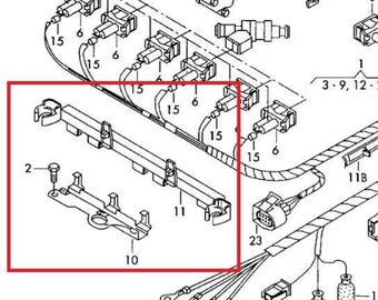 VW Corrado VR6 - Juego de soportes para cables ABV/AAA 021971824 / 021971824B