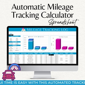 Mileage Tracker Google Sheets, Mileage Log Tax Expenses Spreadsheet, Mileage Reimbursement, Mileage Travel Log, IRS Tax Deduction Calculator