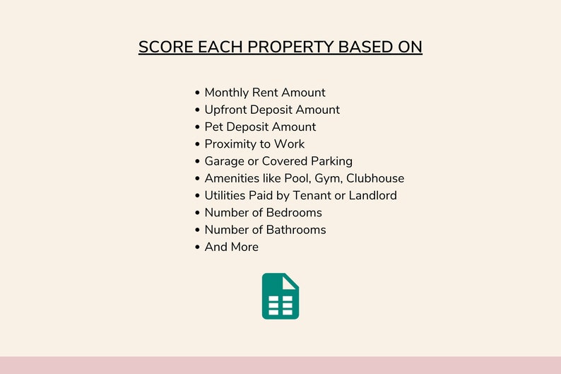 apartment hunting checklist