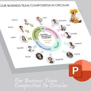 Business Team Composition in Circular Template | Business ...