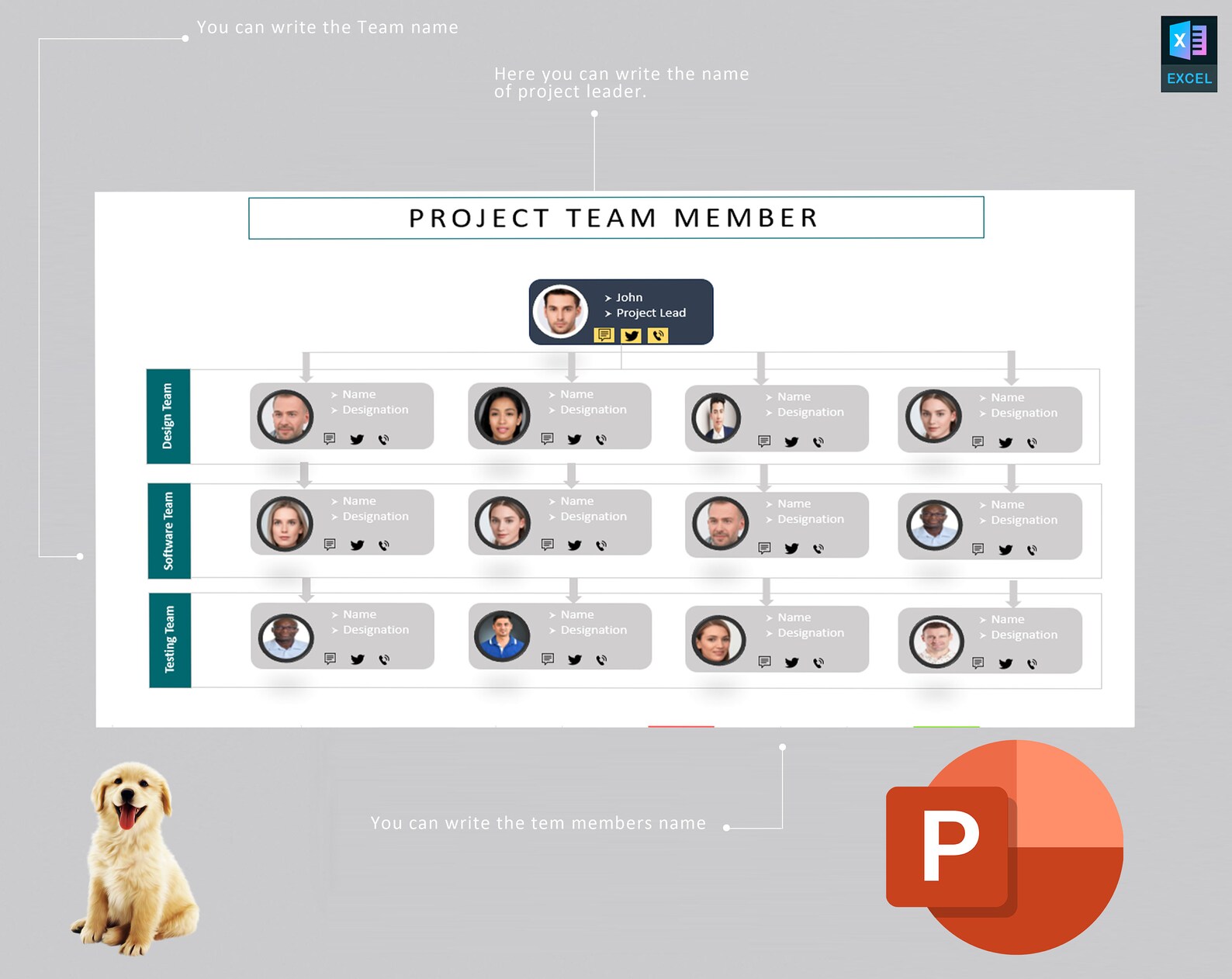 Project Organization Chart Template Project Org Chart Project
