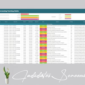 Kandidaten-Screening-Tracker | Recruiter-Tracker | Rekrutierungs-Tracker | Recruiter-Planer | Personalwesenformular | HR-Vorlagen | HR-Formulare