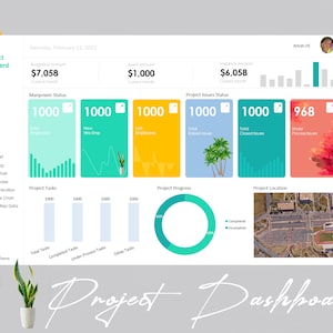 Projekt Dashboard | Projektmanagement-Vorlage in Microsoft Excel | Projektplaner | Projekt Monatsprozess | Projekt Timeline Vorlage