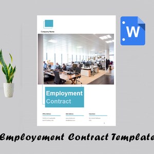 Plantilla de contrato de trabajo / Acuerdo de trabajo / Acuerdo de trabajo por contrato / Formularios de recursos humanos / Acuerdo de contratación / Formulario de contrato / Incorporación de empleados