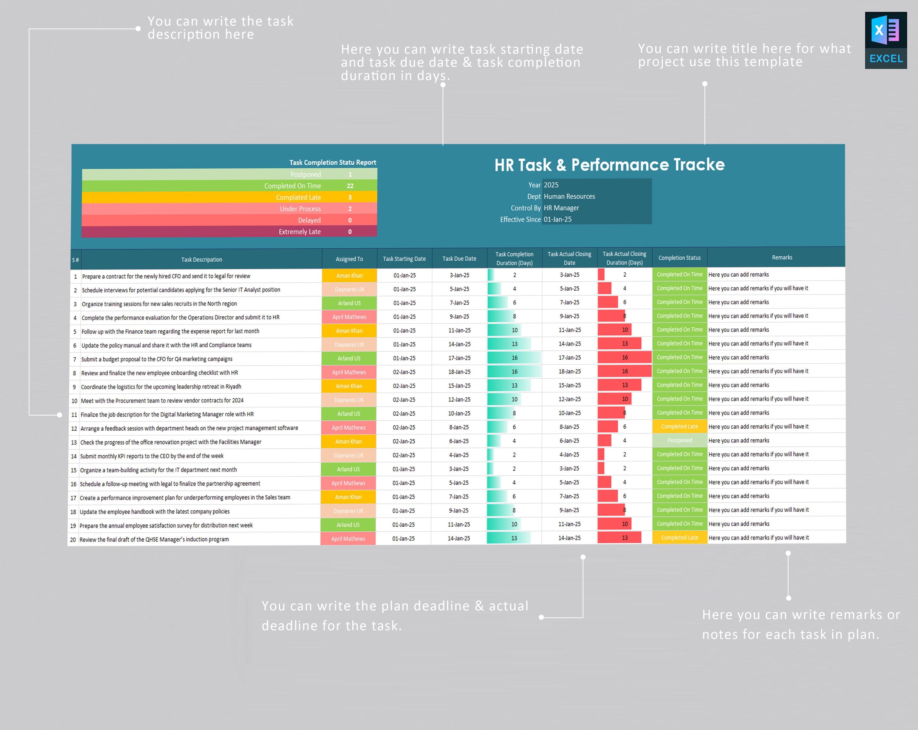 Customizable Task Tracker - Daily Task Tracking Spreadsheet - Daily ...