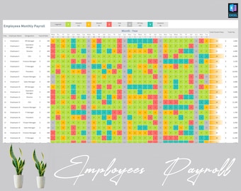 Folha de pagamento de funcionários | Modelo de folha de pagamento Excel | Planilha de folha de pagamento | Folha de pagamento Excel | Administrador de folha de pagamento | Formulários de RH para quadro de horários de funcionários