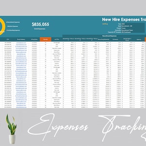 New Hiring Expenses Tracking Matrix Template | Recruiter Template | Recruiter Tracker | Recruitment Tracker Excel | Human Resources Form