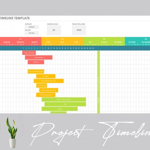 Project Timeline Template | Project Management System | Project Management Tool | Project Tracker | Project Management Template