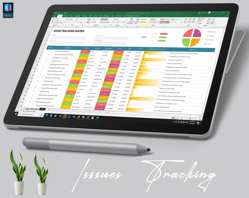 Issue Tracking Matrix Template | Issue Tracker | Issue Log | Project ...