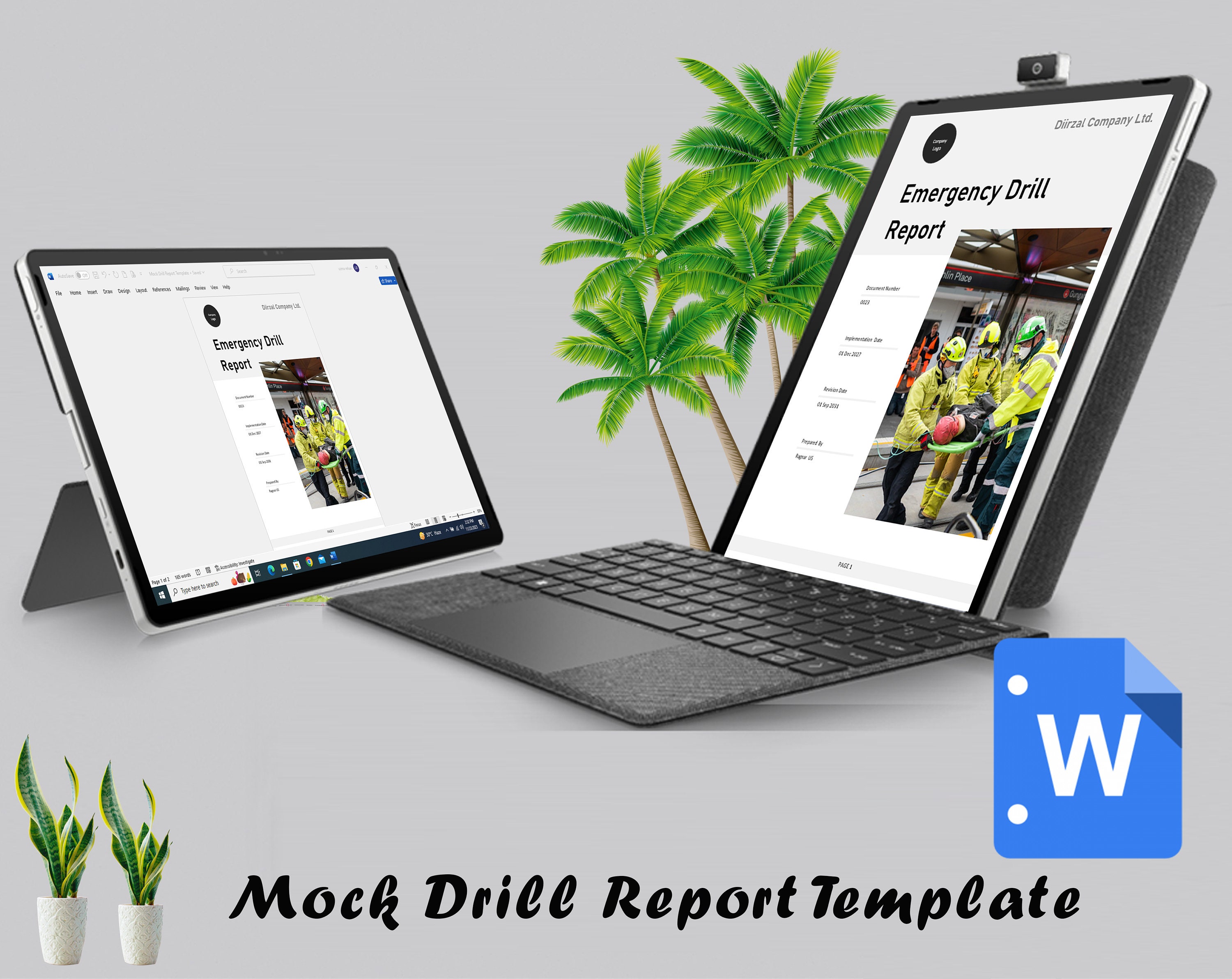 Mock Report Example Mock Drill Report Template | Health and Safety | Occupational Health ...
