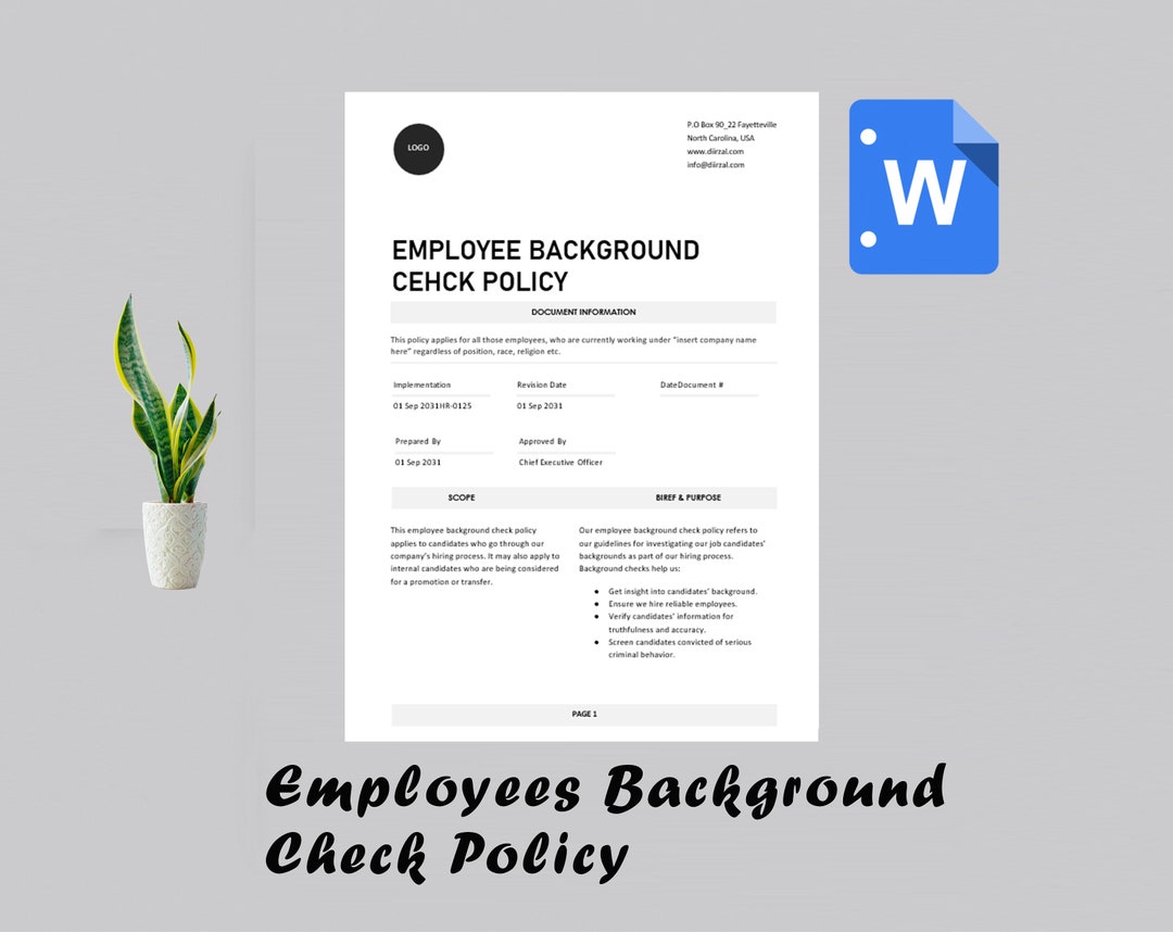 New Hire Background Check Template Background Consent Reference