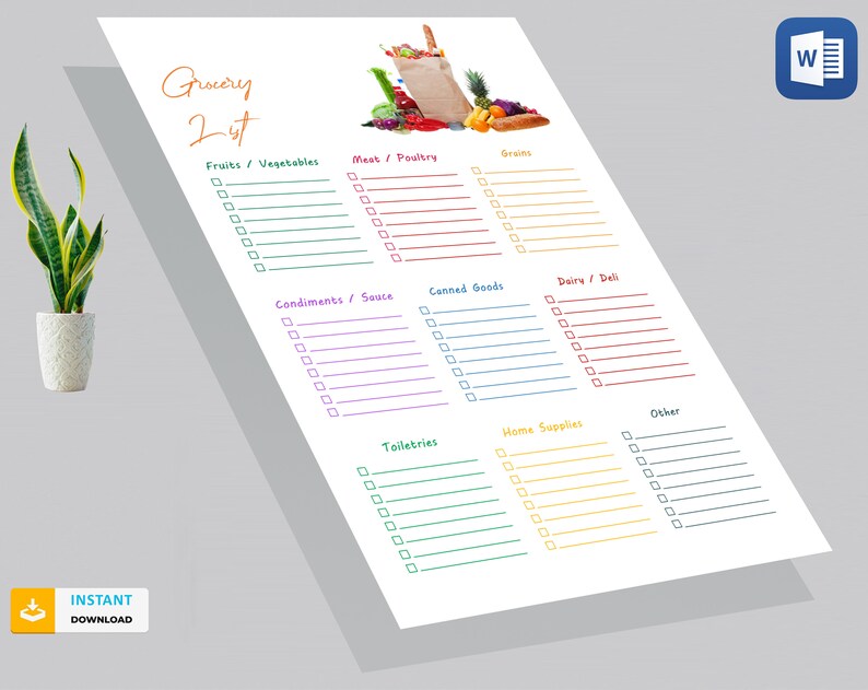 Daily Grocery List Template Grocery List Printable Grocery Etsy daily-grocery-list-template-grocery-list-printable-grocery-etsy