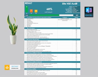 HSE Audit Checklist Template | Safety Assessment Checklist | Construction Site Audit | Safety Checklist | HSE Checklist | Safety Inspection