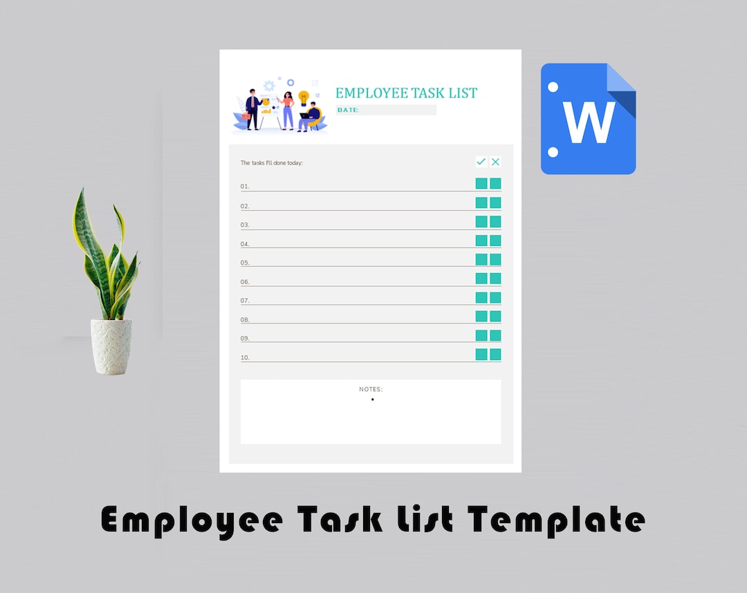 Editable Employee Task List | Task Management | Employee Task ...