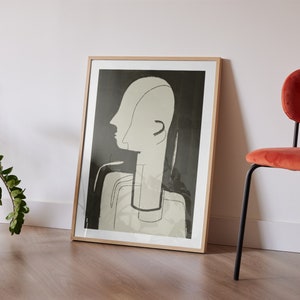Abstract Portrait Graphic Wall Print, Printable Art, Modern, Minimal Simple Decor, Instant Digital Download Print, Downloadable Poster