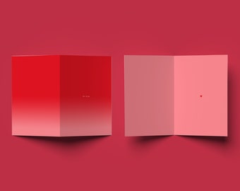 Soft Gradient "Be Mine" Valentinstagskarte, druckbare Karten, moderne zeitgenössische Instant Digital Download, einfache herunterladbare Karte