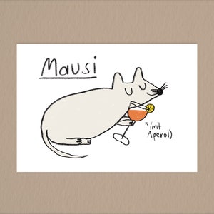 Aperol-Mausi Postkarte