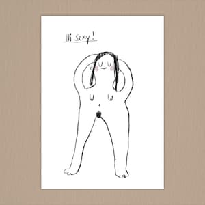 Hey Sexy! postcard