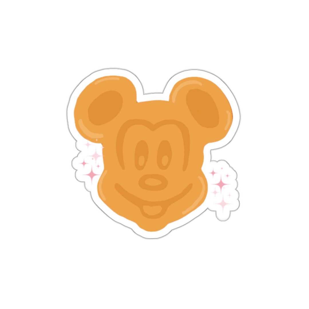 Mickey Waffle Sticker Mickey Waffle Die-cut Stickers Mickey Shaped Food Sticker Mickey Waffle ...