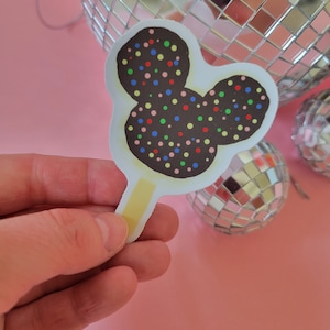 Mickey Shape Rice Treat Die-Cut Stickers | Disney Food Sticker | Magical Theme Park Treats| Disney World Sticker | Mickey Shaped Food