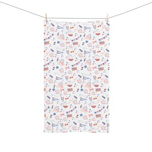 4th of July Pattern Hand Towel | Patriotic Towel