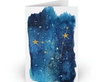 Capricorn Birthday Card 1pc | December 22 - January 20 Birthday | Capricorn Zodiac Birthday Card | Blank Inside
