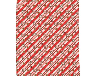 Peppermint Park Magic Velveteen Plush Blanket | Theme Park WDW Christmas Throw Blanket