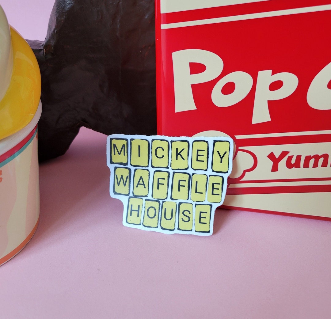Mickey Waffle Sticker Mickey Waffle House Die-cut Stickers | Mickey Shape Waffle | Disney ...