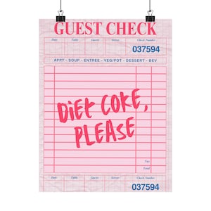 Diet Coke Please Matte Vertical Posters  10 x 13 | Diet Coke Art | Coke Cola Art | Diet Coke Please Wall Art