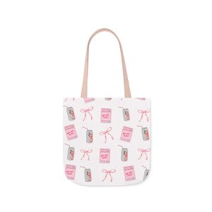 Diet Cola Coquette Pattern Canvas Tote Bag
