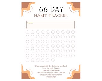 Daily Habit Tracker PDF (A4, A5, Letter) - PRINTABLE Routine Tracker * Habit Tracker * Goal Tracker