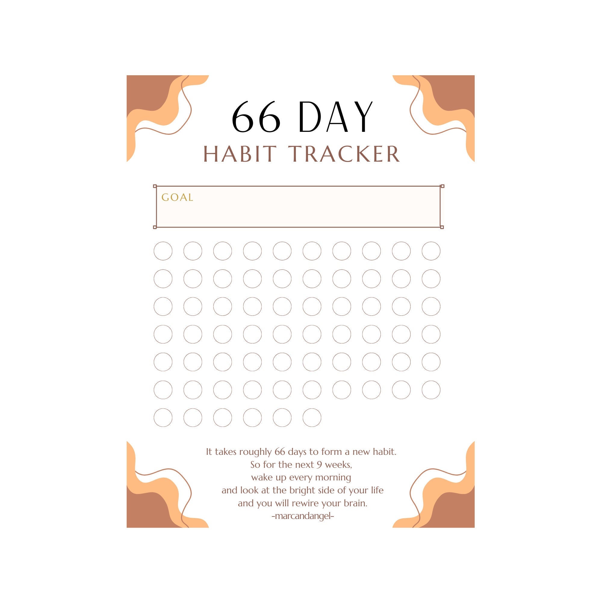 Daily Habit Tracker PDF (A4, A5, Letter) - PRINTABLE Routine Tracker ...