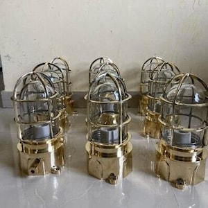 Nautical Solid Brass passageway/ceiling/bulkhead light Ship Maritime 10 Pcs