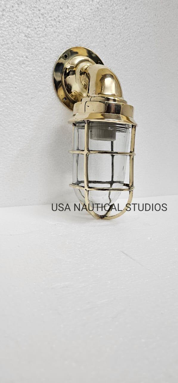 Luminaire Mural Vintage Industriel Cage Laiton - Pour Extérieur/intérieur, 100 Pièces Dispo