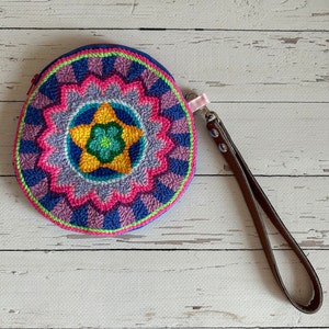 Mini bolso hecho a mano Mandala, bolso bordado, bolso de mano con aguja perforadora, regalo único para su amante