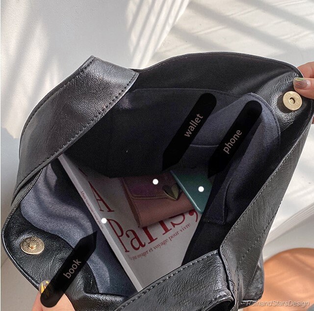 Casual Hobo Bag Leisure Work Bag Leather Bag Tote Bag Etsy