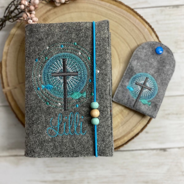 Praise to God cover / Praise to God band made of felt / customizable / optional with rosary bag / cross / light / communion