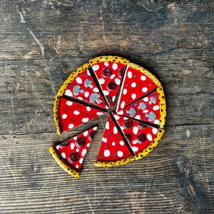 pizza triangle de couleur Aimants de réfrigérateur en forme de