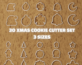 3D Christmas Cookie Cutter STL Pack: 30 Festive Baking Models