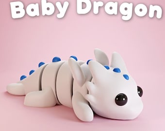 3D Printed Articulated Baby Dragon Fidget Toy