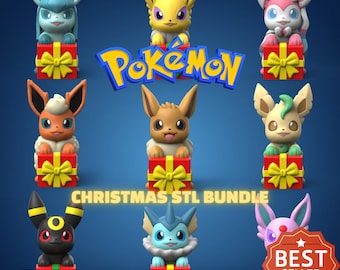 Pokemon Eevolutions 3D STL Files | Pokemon Files For 3D Printers | 3D Print Eevee, Espeon, Flareon, Glaceon, Vaporeon, Jolteon, Umbreon