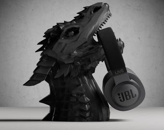 3D Printed Dragon Headphone Stand: Fantasy Gamer Gift