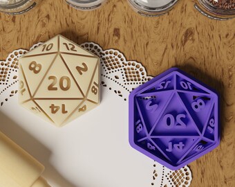 20 Sided Die Cookie Cutter: 3D Printed D&D Baking