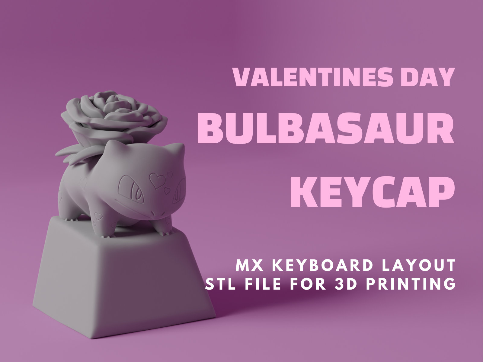 STL file POKEMON BULBASAUR KEYCAP・3D printable design to download・Cults