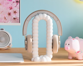 Cloud Headphone Stand: Minimalist Desk Organizer