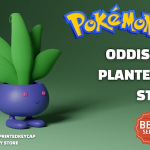 Oddish Planter Pokemon 3D STL File Pack | Pokemon Files For 3D Printers | 3D Print Oddish Model | 3D Printed Planter | STL File for 3D Print
