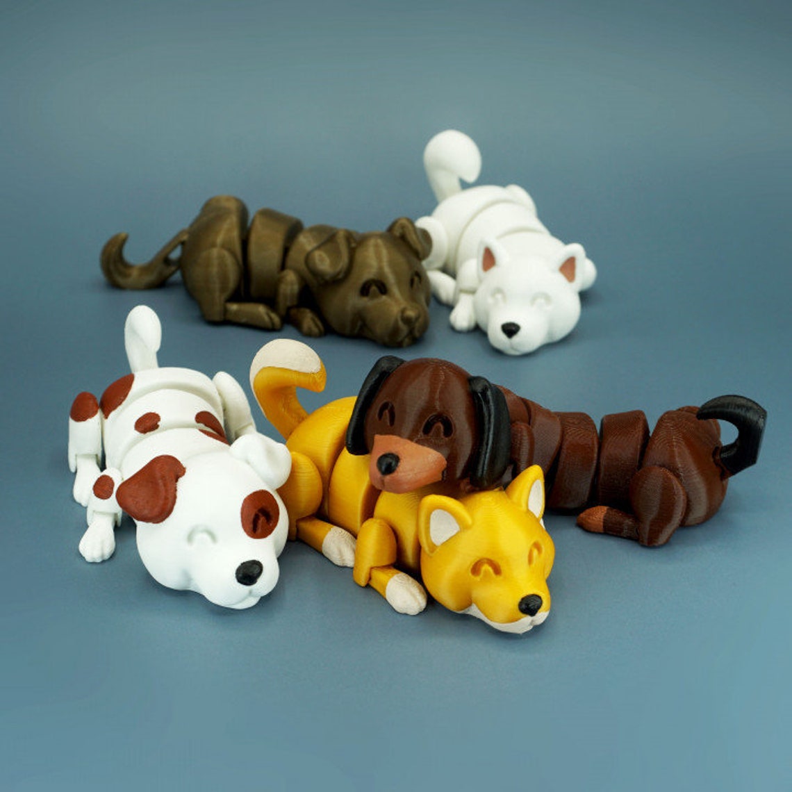 Articulated Lazy Dog: 3D Printed Fidget Toy, Dog Lover Gift - Etsy