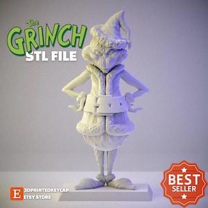 Grinch STL | 3D Print | 3D Printed | Grinchmas | Funny Gift Figurine | Model | Christmas Gift | New Year Decor